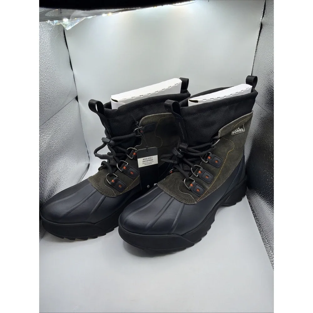 Sorel Scout 87 XT WP Men's Nubuck Waterproof Hiking Boot Black / Quarry Size 10